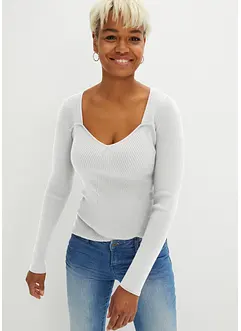 Gebreid shirt in bustierlook, bonprix