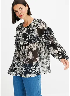 Blouse met volants, bonprix