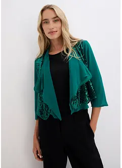 Chiffon bolero met pailletten, bonprix