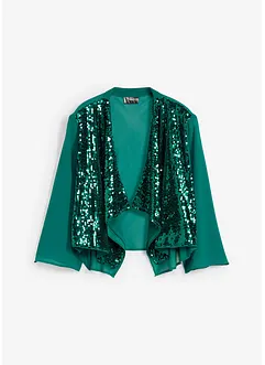 Chiffon bolero met pailletten, bonprix