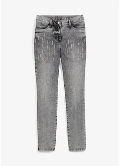 Slim fit jeans met stras, bonprix