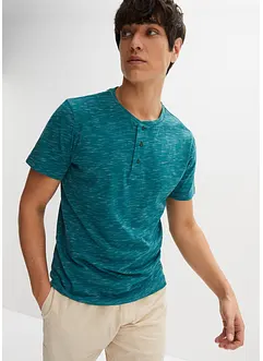 Henley shirt, korte mouw (set van 2), bonprix