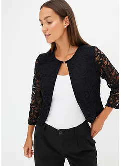 Korte blazer met kant, bonprix