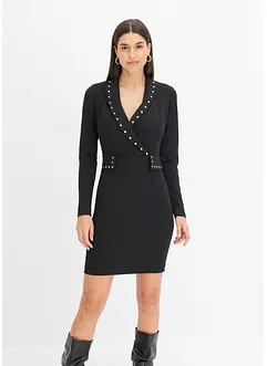 Mini jurk in business look met studs, bonprix