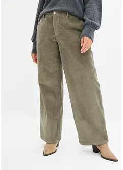 Wijde corduroy stretch broek, bonprix