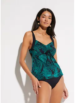 Tankini met gerecycled polyamide (2-dlg. set) met plooitjes, bonprix