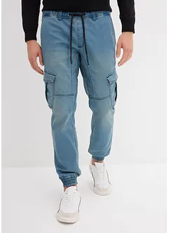 Regular fit jogging jeans met cargozakken, straight, bonprix