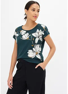 Shirt met bloemenprint en biologisch katoen, bonprix