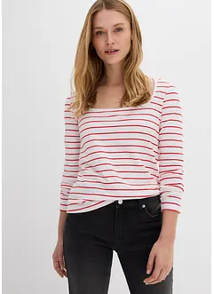 Longsleeve met vierkante halslijn, bonprix