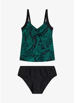 Tankini met gerecycled polyamide (2-dlg. set) met plooitjes, bonprix