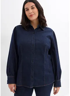 Spijkerblouse met ballonmouwen, bonprix