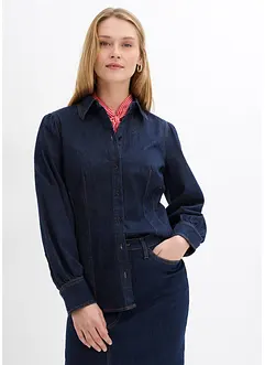 Spijkerblouse met ballonmouwen, bonprix