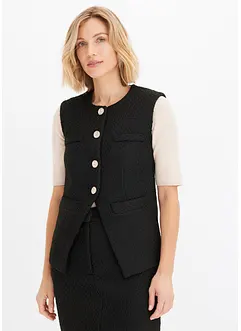 Mouwloze bouclé blazer, bonprix