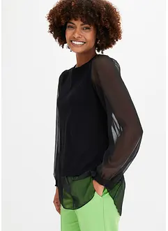 Trui met chiffon mouwen, bonprix