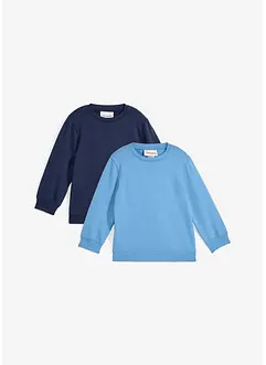 Sweater van zachte katoenmix (set van 2), bonprix