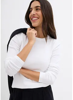 Geribd shirt met biologisch katoen (set van 2), bonprix