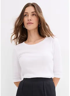 Geribd shirt met biologisch katoen (set van 2), bonprix