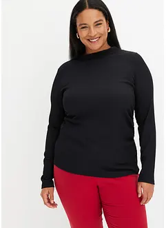 Longsleeve van crêpe, bonprix