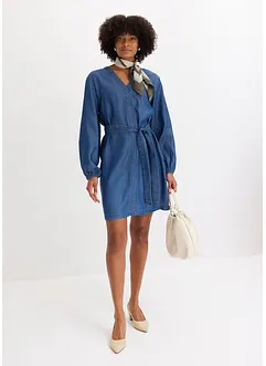 Lyocell jurk met striklint (2-delige set), bonprix