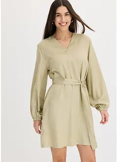 Lyocell jurk met striklint (2-delige set), bonprix