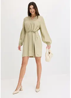 Lyocell jurk met striklint (2-delige set), bonprix