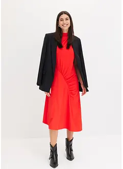 Midi jurk met asymmetrische zoom, bonprix
