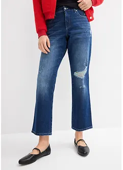 Straight jeans, mid waist, cropped, bonprix