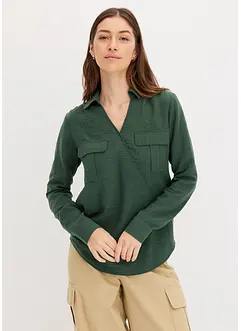 Overhemdblouse met wikkeleffect, bonprix