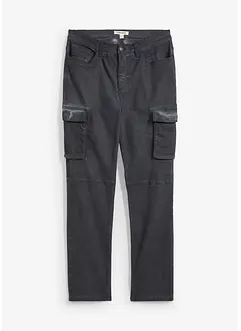Cargo broek van stretch, washed look, straight, bonprix