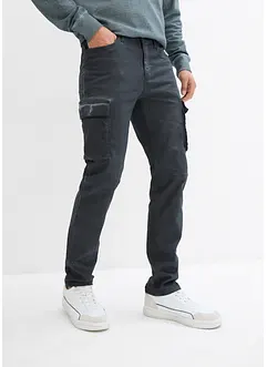Cargo broek van stretch, washed look, straight, bonprix