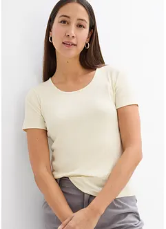 Geribd shirt van biologisch katoen (set van 2), bonprix