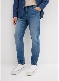 Loose fit stretch jeans van stevig denim, tapered, bonprix