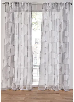 Transparant gordijn met print (1 stuk), bonprix