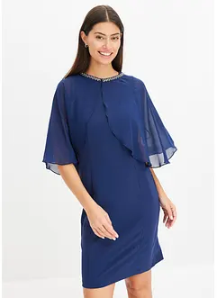 Bodycon jurk met afneembare cape, bonprix