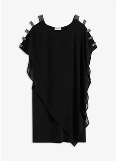 Mini jurk met strassapplicatie, bonprix