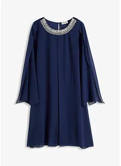 Chiffon jurk met strass-applicatie, bonprix