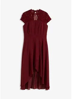 High-low jurk met elegant kant, bonprix