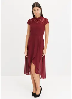 High-low jurk met elegant kant, bonprix