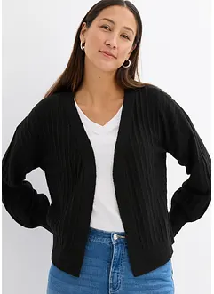 Vest met geribde boordjes, bonprix