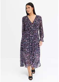 Mesh jurk met bloemenprint, bonprix