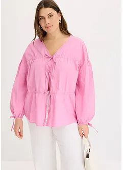 Blouse met strikjes, bonprix