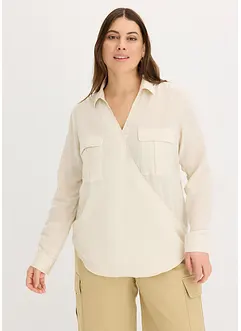 Overhemdblouse met wikkeleffect, bonprix