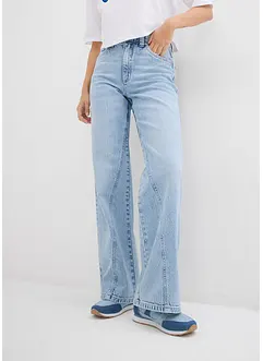 Wide leg jeans, high waist, low stretch, bonprix