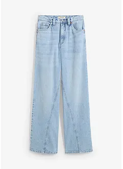 Wide leg jeans, high waist, low stretch, bonprix