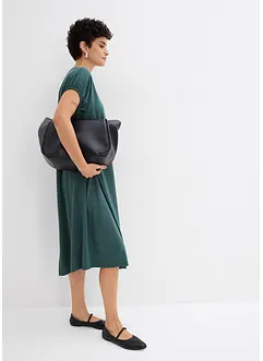 Jersey jurk met V-hals in een viscosemix, bonprix