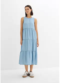Midi jurk van gladde Lyocell, bonprix