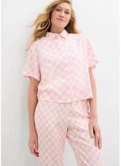 Geruite blouse met korte mouwen, bonprix