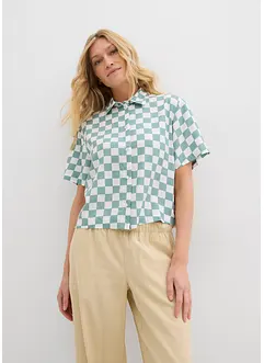 Geruite blouse met korte mouwen, bonprix