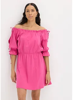 Jersey jurk met Carmen halslijn, bonprix