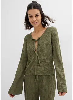 Shirtvest van bar crêpe, bonprix